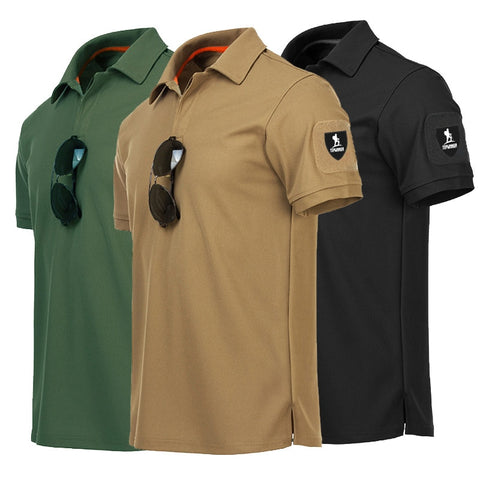 Men's Short Sleeve Polo Shirts Men Slim Fit Quick Dry T Shirts Rugby Brand Russian US Army Tactical Tee Shirt Crop Top Green
